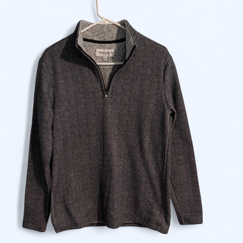 Unbranded Men's Grey and Brown Jumper